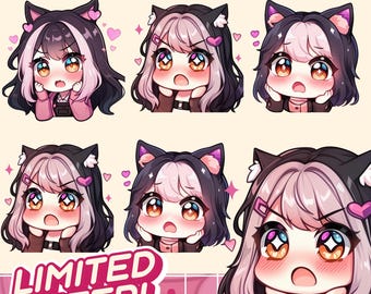 Custom Chibi Twitch Emotes: Animated Vtuber Sub Emotes