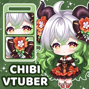 Custom Chibi Vtuber Model: Live2D Character Design & Rigging