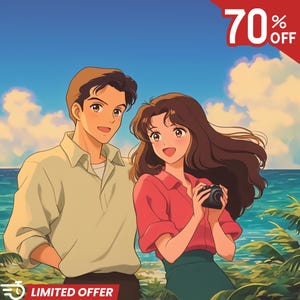 Custom Anime Potrait | Ghibli Anime | Ghibli Style | Anime Potrait | Couple Potrait | Pet Potrait | Ghibli Gift | Anime Gift for him