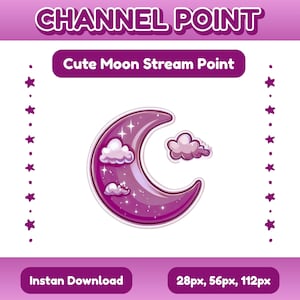 Coin Moon Channel Points for Twitch | Twitch Channel Point, Twitch Emotes, Cute Channel Points, Channel Point Icon, Channel Point