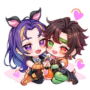 CUSTOM Chibi Couple | Chibi Gift | Chibi illustration | Chibi PNG | Chibi PFP | Chibi Commission | Chibi Discord | Chibi Kawaii