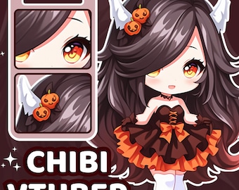Customizable Chibi Vtuber Model: Live2D Rigging & Streaming Ready