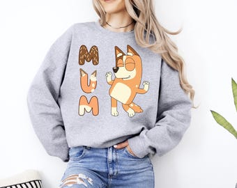 Bluey Mum Family Sweatshirt, Bluey Mum Outfit, Bluey and Bingo Sweatshirt, Cool Moms Club Hoodie, Bluey Family Sweatshirt, Bluey Mum Gift