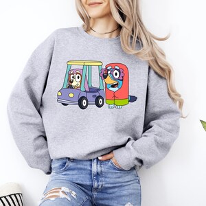Bluey Family Sweatshirt, Blue Dog Kids Birthday Sweatshirt, Bluey Characters Sweatshirt, Bluey Bingo Sweatshirt, Chilli and Bandit Hoodie