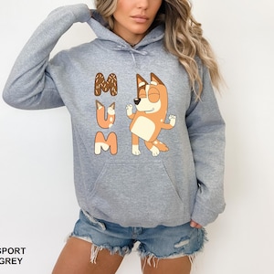 MUM Chilli Bandit Hoodie, Bluey Cool Mom Club Back Front Sweatshirt, Bluey Mama Sweatshirt, Bluey Family Hoodie, Chilli Heeler, Bluey Mom