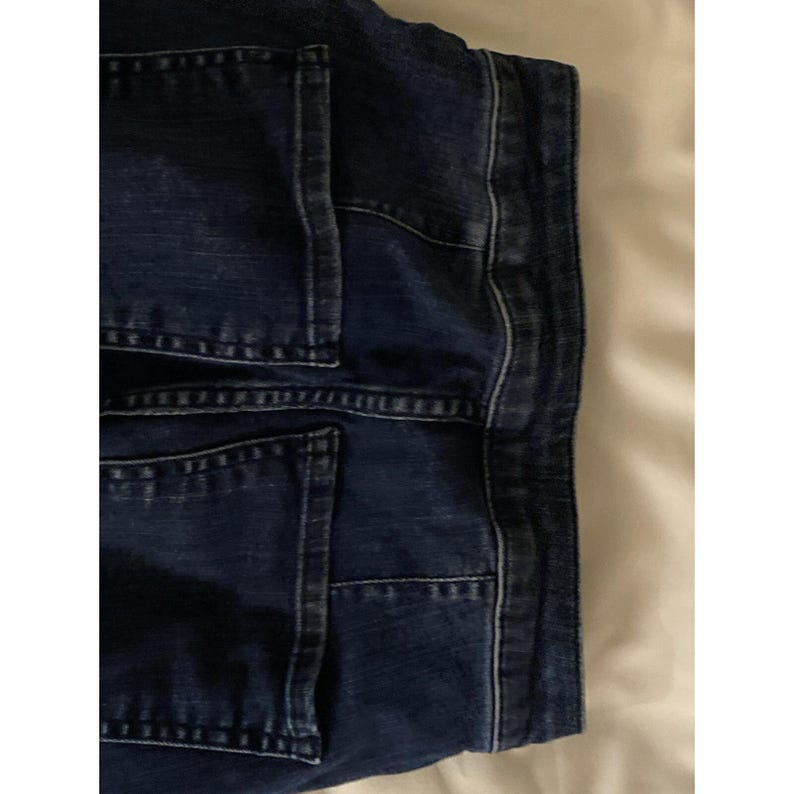 FREE PEOPLE Lace Tie Up Jeans 24 Blue Jegging High Waisted Super Skinny Pants image 7