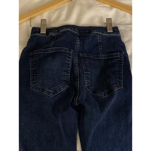 FREE PEOPLE Lace Tie Up Jeans 24 Blue Jegging High Waisted Super Skinny Pants image 6