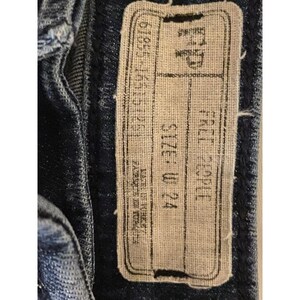 FREE PEOPLE Lace Tie Up Jeans 24 Blue Jegging High Waisted Super Skinny Pants image 9
