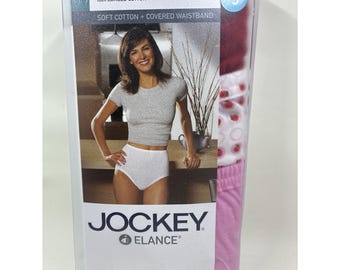 Vintage Womens Jockey Elance Briefs SoftCotton Panties Underwear Size 5, Qty. 3