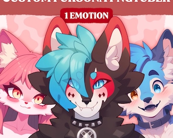 Custom Fursona PNGTuber Model | PNGTuber Commission | Fursona PNG Tuber, Vtuber Model, VeadoTube, GIFTuber | Discord | Twitch | OC Adopt Me