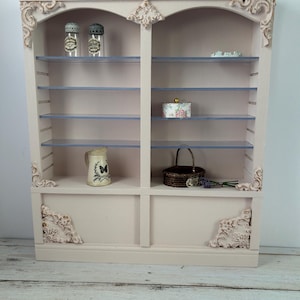 1:12th Miniature Doll House Shabby Ornate Double Shop Shelves or Book Cases Dolls House
