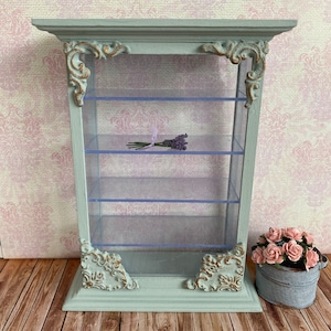 1:12th Miniature Doll House Large French Style Shabby Ornate Shop Shelves  Cabinet Dolls House