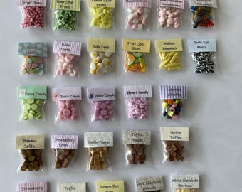 1:12th Scale Dollhouse Miniature Candy Bags of Sweets