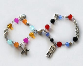 STATESIDE inspired matching friendship charm bracelet set | pinkpantheress (fancy that) & zara larsson (midnight sun)