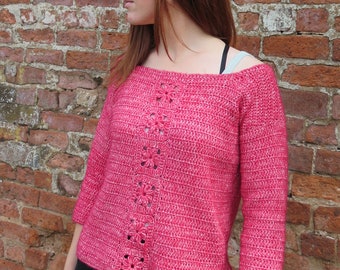 Crochet Pattern, Crochet Sweater, Womens Crochet Pattern, Womens Sweater, Sweater pattern PDF, Easy Crochet, Crochet motifs, XXL sizes