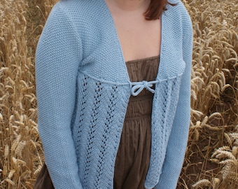 Ladies Lace Cardigan Knitting Pattern PDF