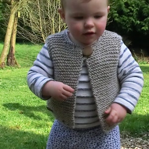 gilet vest toddler knitting pattern