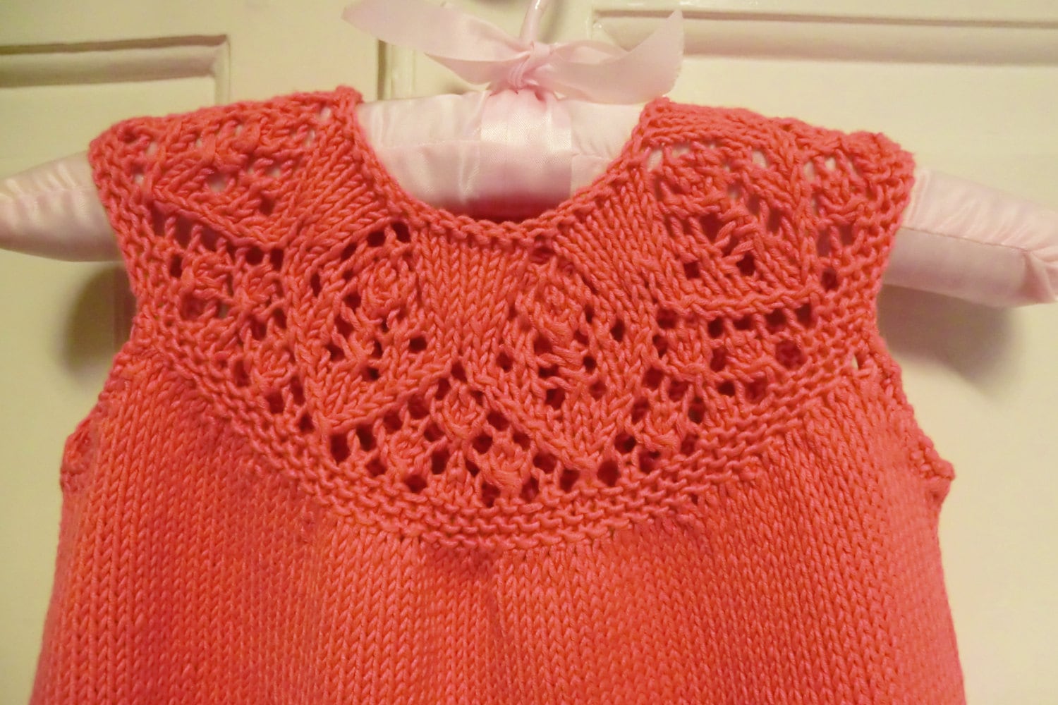 Baby Dress Knitting Pattern with Lace Yoke, Meredith Baby Dress, Vintage Style, Knitted Girls Dress, Knitted Toddlers Dress, Party Dress,