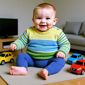 Striped baby sweater knitting Pattern, stripy baby sweater, baby knitting pattern, knitting pattern PDF