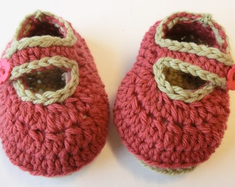 Crochet pattern for baby and toddler slippers or booties