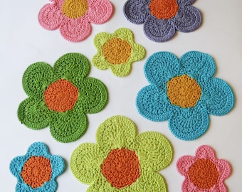 Flower Power Crochet Table Mats Instant download Crochet Pattern PDF