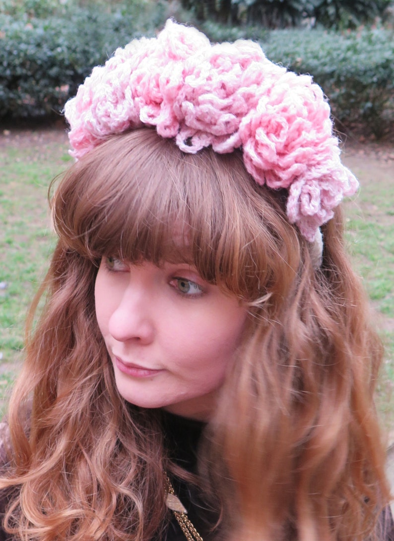 Floral Headband Crochet Pattern for Princesses, Weddings and Festivals image 3