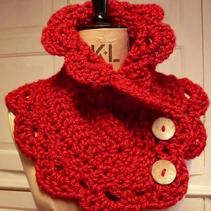 Crochet Cowl Pattern PDF, Chunky Crochet Cowl, Chunky Cowl with Buttons,  Cowl Neck Warmer, Goth Cowl, Crochet Scarf Pattern
