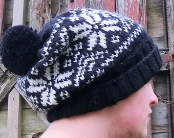 Beanie Hat Knitting Pattern for Teens and Adults.