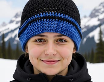 PATTERN  for Crochet Beanie Pattern, Children and Adults, Sportswear, Warm Hat, Gift, Easy Beginner, Download PDF, Winter Snow, Christmas