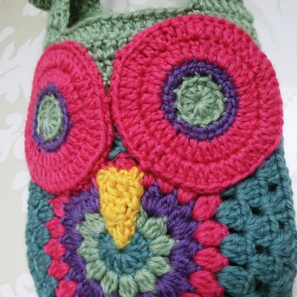 Crochet Owl Pattern, Owl Bag Pattern, Crochet Bag Pattern, Crochet PATTERN PDF, instant download