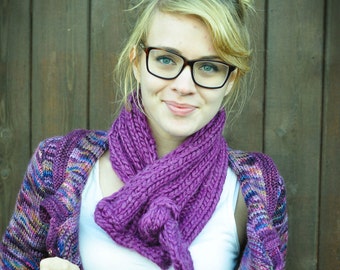 Scarf Neckwarmer Knitting Pattern PDF