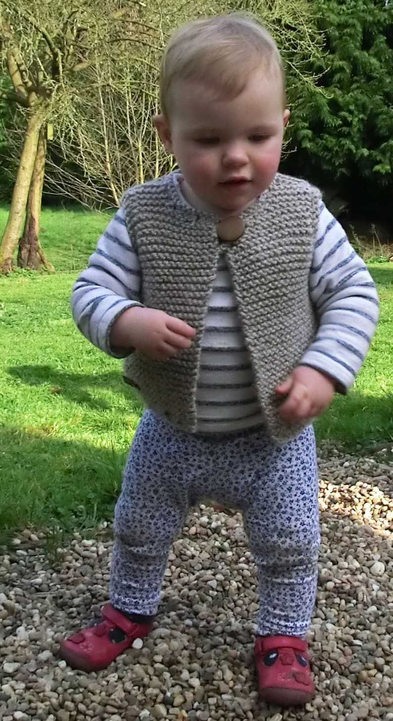 gilet vest toddler knitting pattern