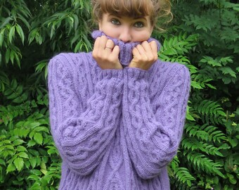 Women’s Cable Knit Sweater Pattern PDF – Chunky Cozy Pullover for Fall & Winter – Beginner Friendly Knitting Pattern - Aran Style Knit