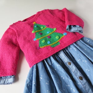 Baby and Toddlers Christmas Sweaters featuring Christmas Tree or Snowman ages 0 - 3 years -  Pattern PDF  - Instant Download