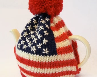 American Flag Tea Cosy Knitting Pattern