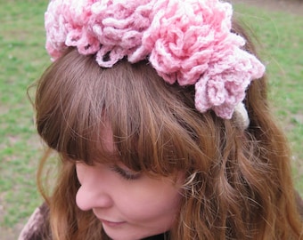 Floral Headband Crochet Pattern for Princesses, Weddings and Festivals