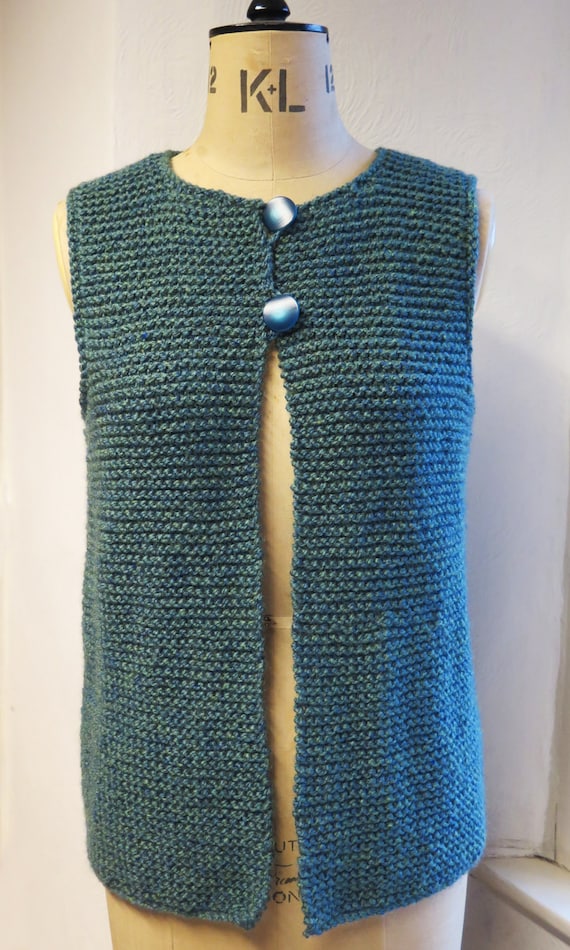 knitted long waistcoat