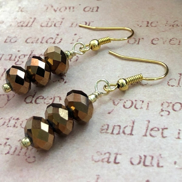 Magpie Treasures - Earrings in Bronze and Gold