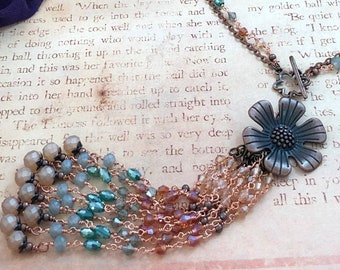 First Bloom of Fall - OOAK Tassel Necklace