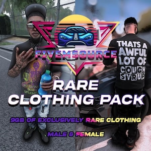 GTA V: RARE Clothing Pack | FiveM Ready | 9GB | Male/Female Bundle | High Quality | Drag & Drop | GTARP