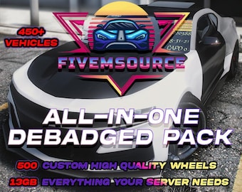 GTA V: 450 Debadged Car Pack | FiveM Ready | 500+ Custom Wheels | High Quality | Drag & Drop | Civilian, Police, EMS, Tow, Bikes, Drag,