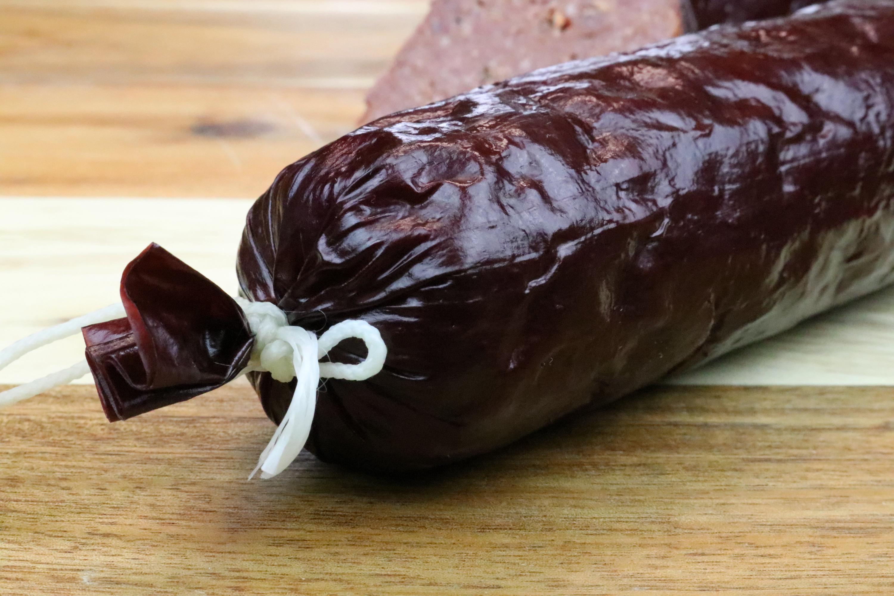 Summer Sausage Casing Fibrous - Holds 1 Lb Add Venison, Beef, Pork (10
