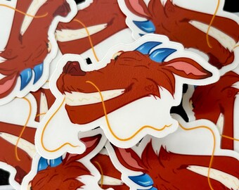 Go for it! Mushu Transparent Sticker