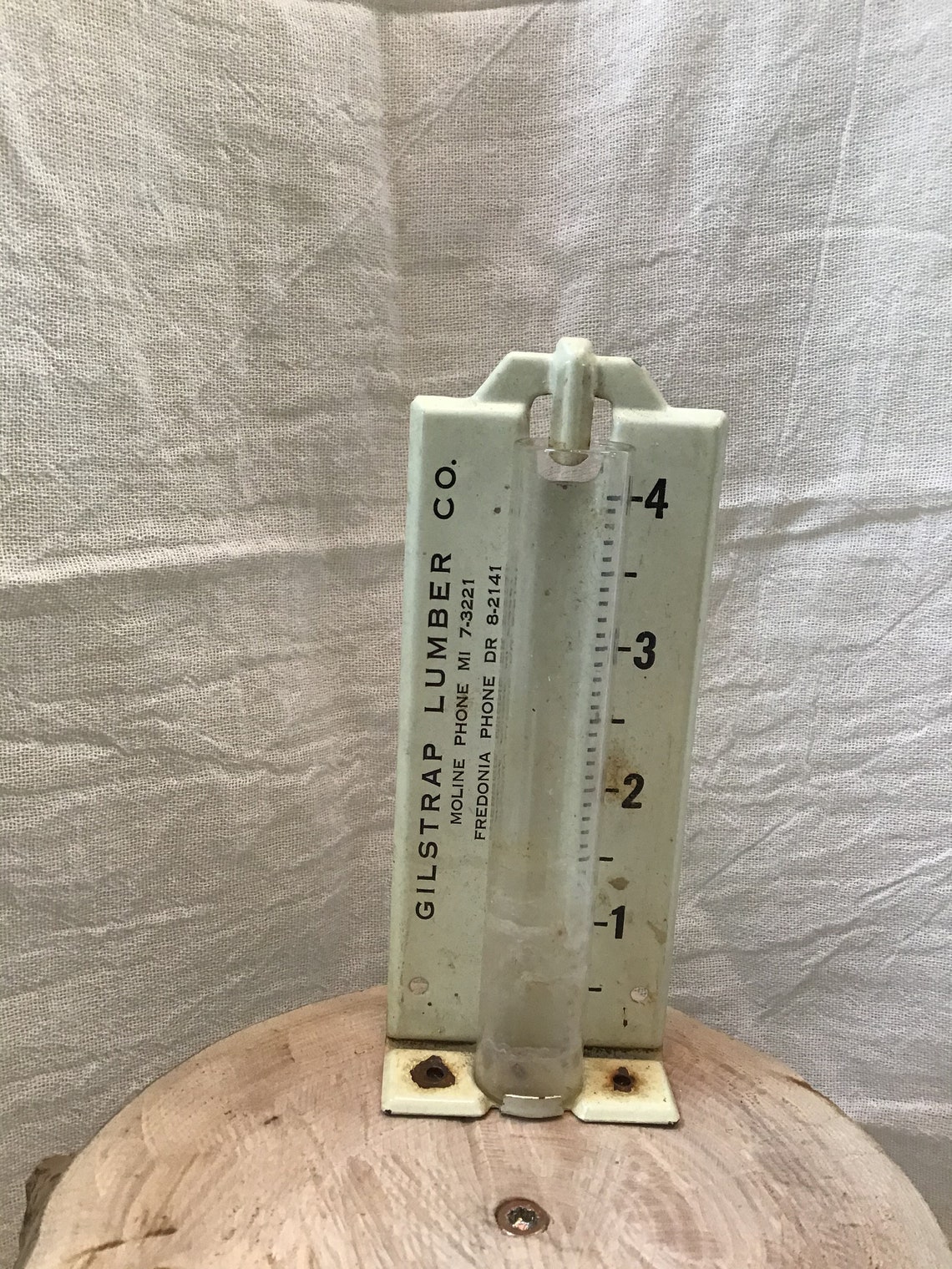Vintage Rain Gauge from Kansas Lumber Yard Etsy