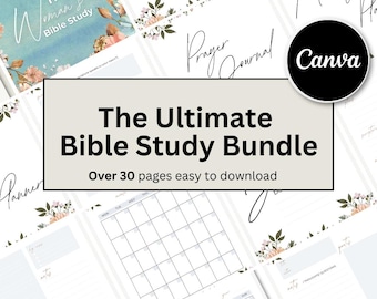 Bible Study Printable | Digital Bible Study Journal, Tracker, Prayer Journal, Sermon Notes, SOAP Bible Study, Verse Mapping, Study Guide