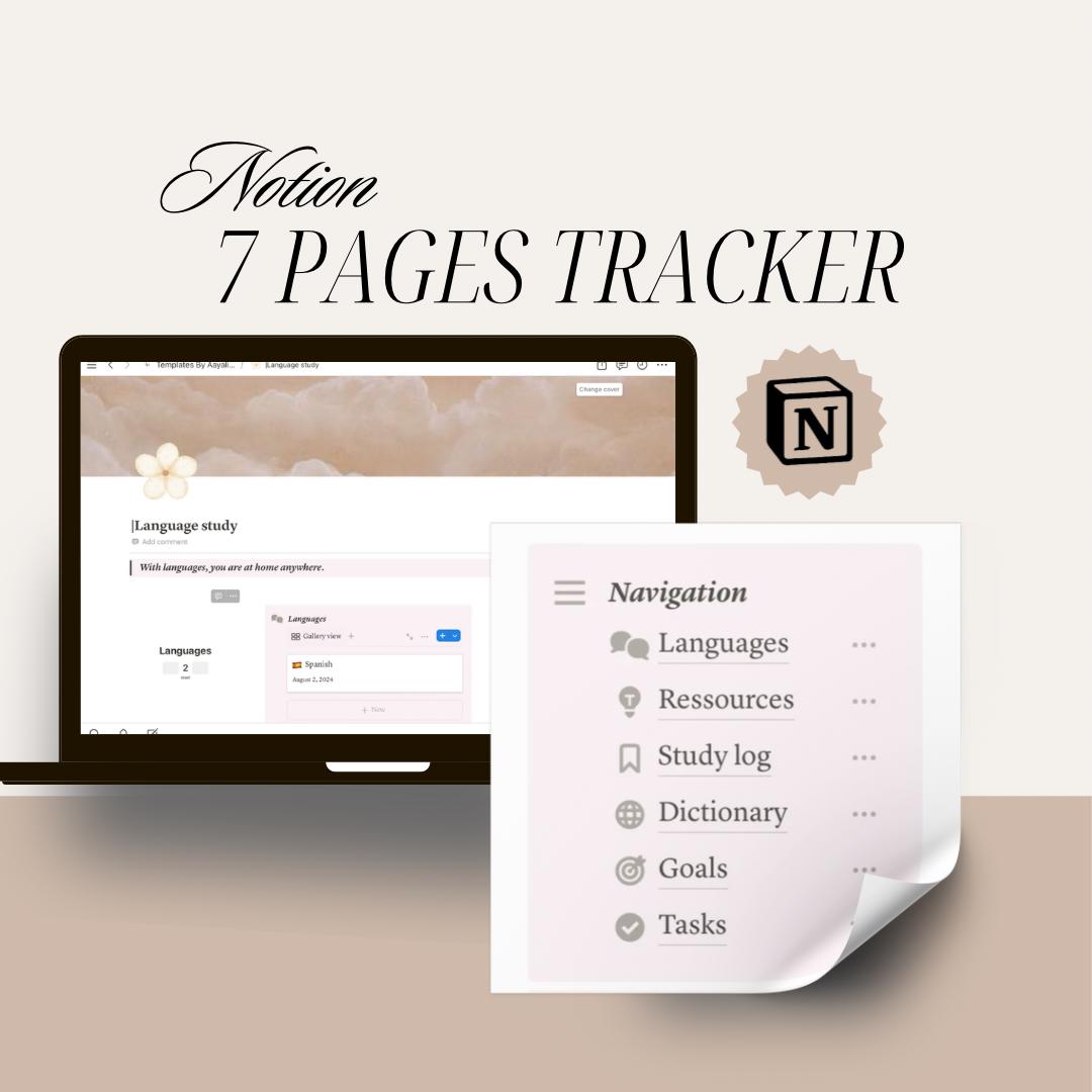 Language Study Notion Template | Organize Your Language Learning ...