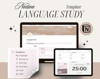 Language Study Notion Template | Organize Your Language Learning Journey