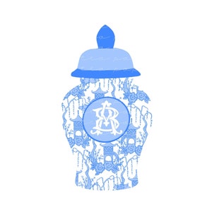 Personalizable Chinoiserie Ginger Jar (Instant Download)