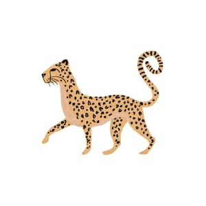 Cheetah Gouache-Style  Clip Art V.1 (Instant Download) preppy, clip art, hand drawn clip art