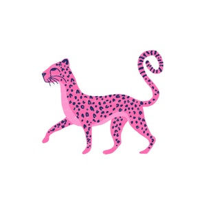 Cheetah Gouache-Style  Clip Art V.4 (Instant Download) preppy, clip art, hand drawn clip art